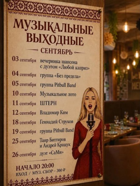 Живая музыка и танцы