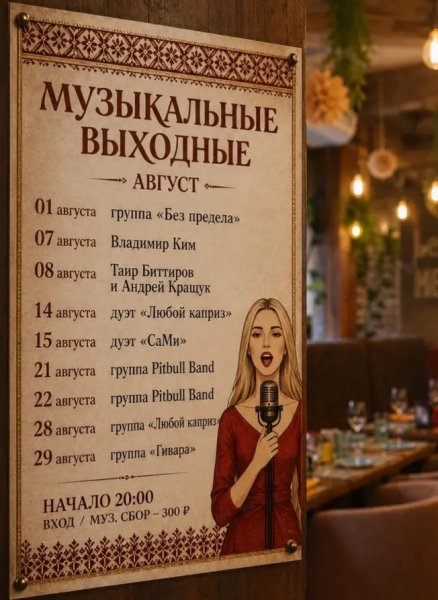 Живая музыка и танцы